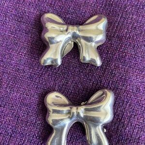 Bow sterling silver mexico clip on